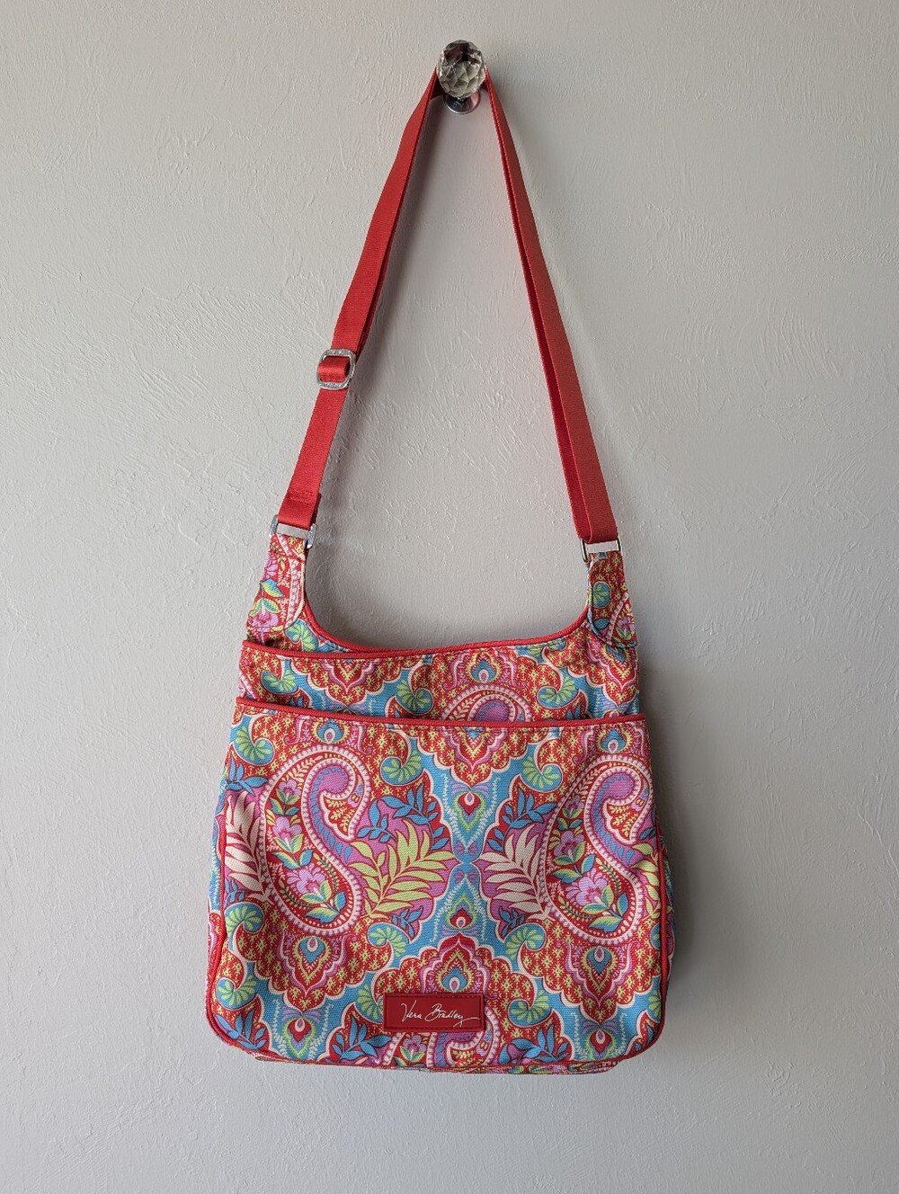 Vera Bradley Vibrant Paisley In Paradise Crossbody Bag Adjustable Strap 11.5X10